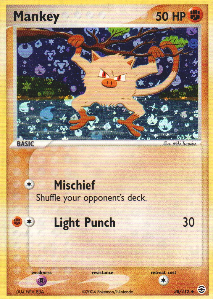 Mankey - 38/112 - Uncommon - Reverse Holo